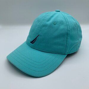 Nautica Mens Turquoise Relaxed Fit Adjustable Strapback Hat